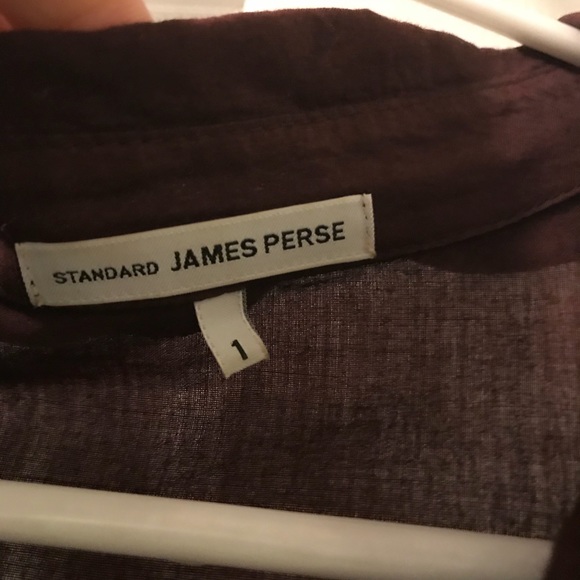 James Perse - signature maroon button down - Picture 2 of 3